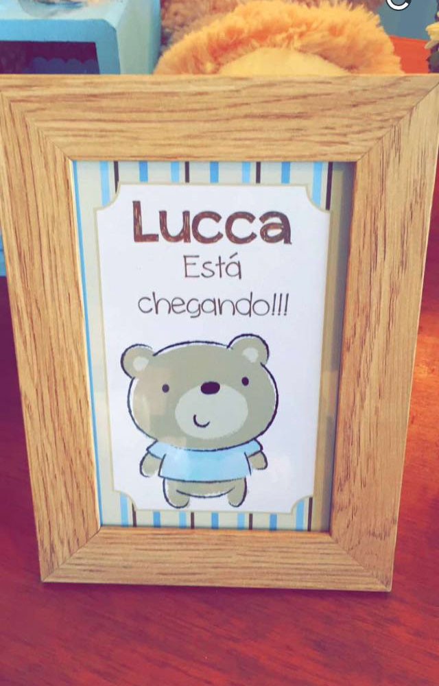 Detalhe da decoração do chá de bebê de Lucca (Foto: Reprodução/Snapchat)