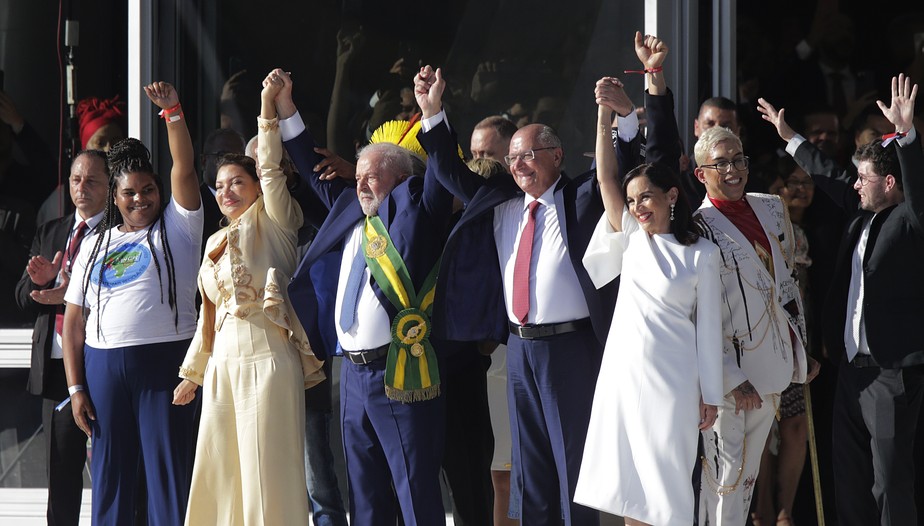 O presidente Luiz Inácio Lula da Silva toma posse em Brasília