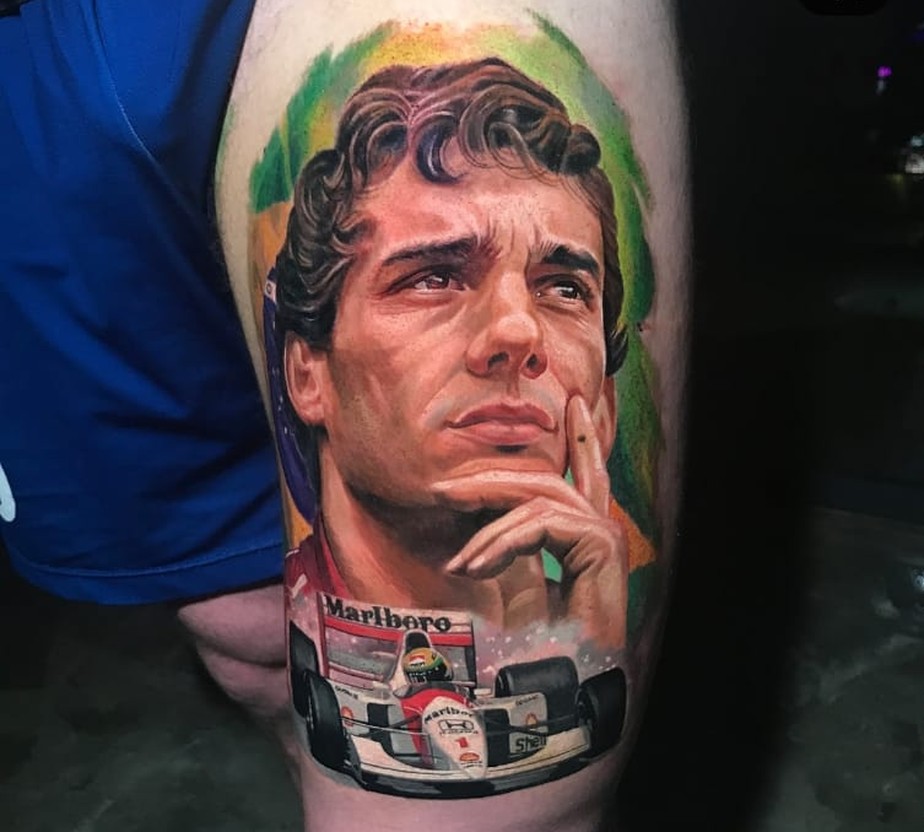 Ayrton senna tatuagem do carro Tatuagem De Ayrton Senna Em Jogador Brasileiro De Volei Chama A Atencao Em Dia De Homenagens Formula 1 Ge