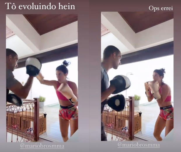 Fernanda Paes Leme pratica boxe em Salvador (Foto: reprodução/Instagram)