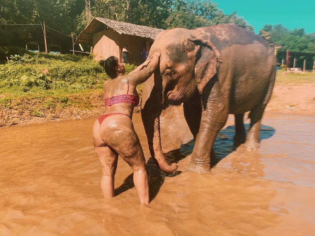 Tabria Majors durante viagem pela Tailândia (Foto: Reprodução/Instagram)