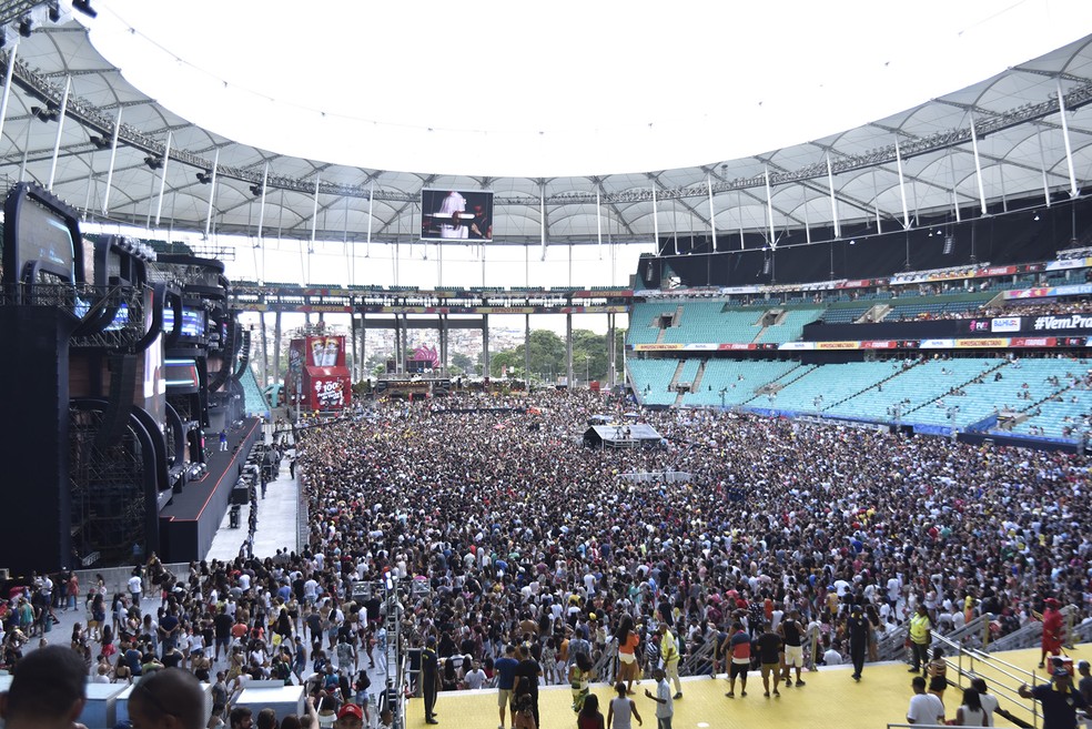 Arena Fonte Nova lotada para o Festival de Verão Salvador — Foto: Elias Dantas/Ag. Haack