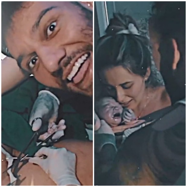 Lucas Lucco mostra parto de filho com Lorena  (Foto: Reprodução/Instagram)