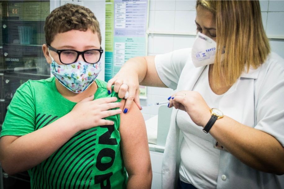 São Vicente inaugura posto de vacinação contra a Covid-19 exclusivo para crianças