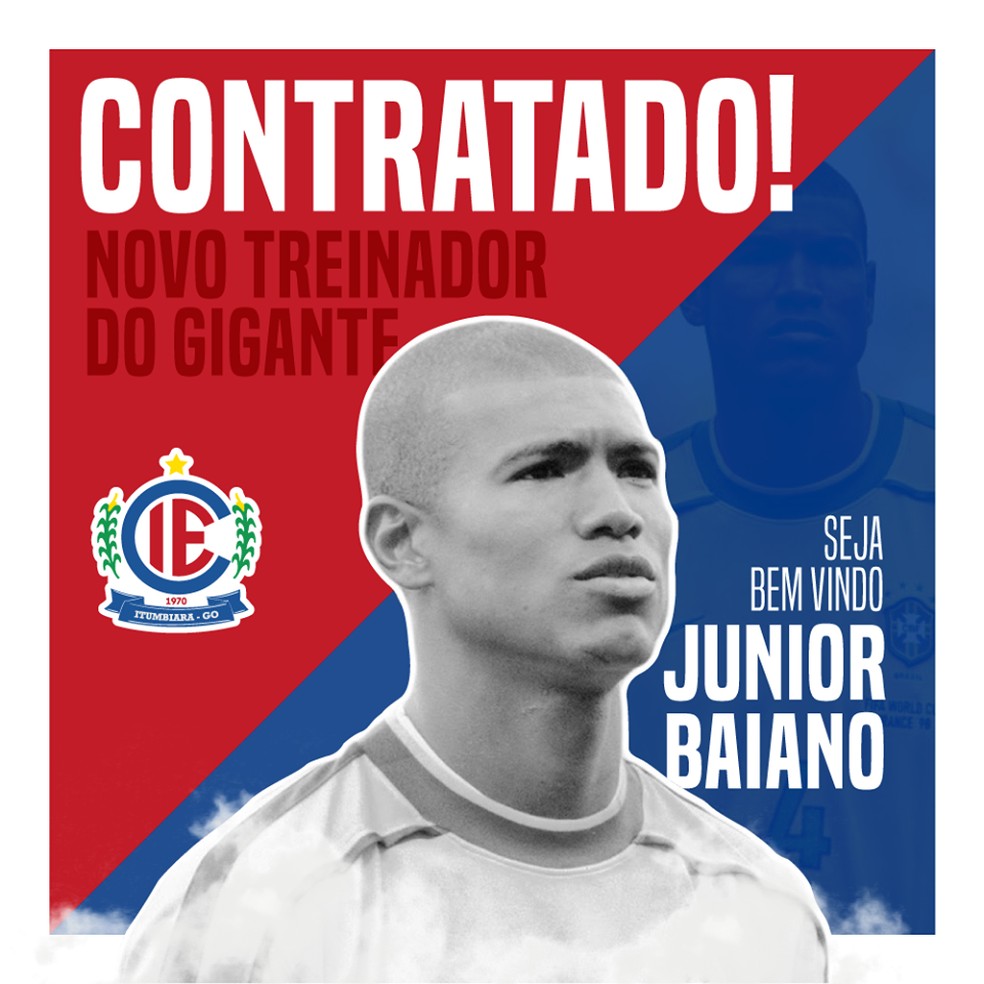 Júnior Baiano será técnico do Itumbiara em 2019 — Foto: Divulgação / Itumbiara
