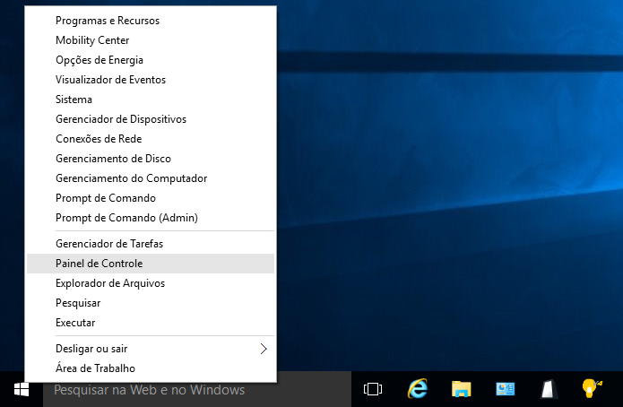 Acesse o Painel de Controle clássico do Windows 10 (Foto: Reprodução/Helito Bijora) 