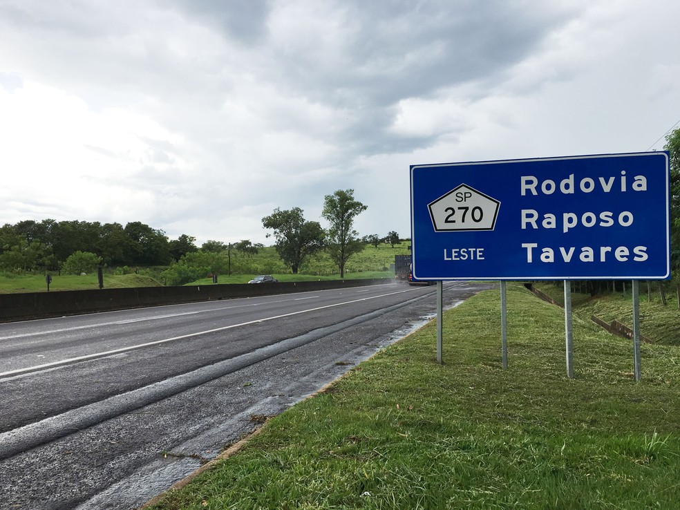Rodovia Raposo Tavares (SP-270) na região de Presidente Prudente — Foto: Wellington Roberto/G1