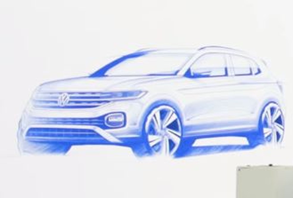 Esboço do desenho do Volkswagen T-Cross (Foto: Reprodução)