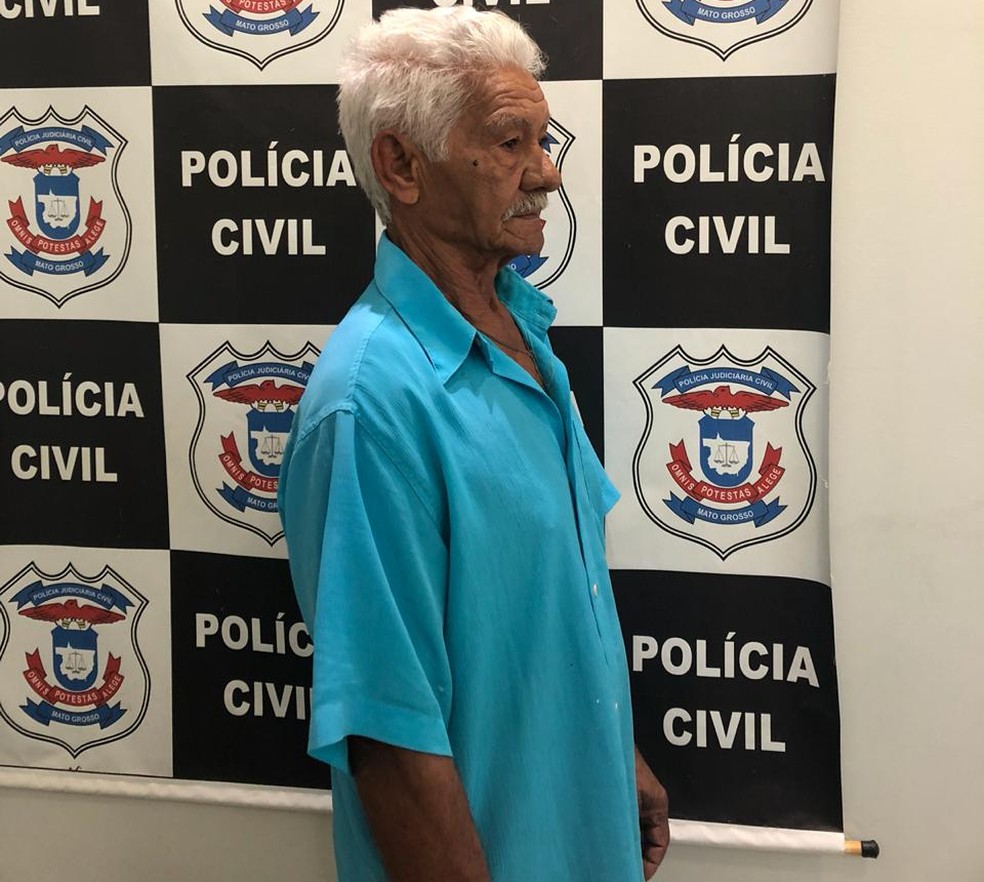 Silvino JosÃ© dos Santos, de 71 anos, foi preso por estupro de 5 crianÃ§as em VÃ¡rzea Grande â€” Foto: PolÃ­cia Civil de Mato Grosso/Assessoria