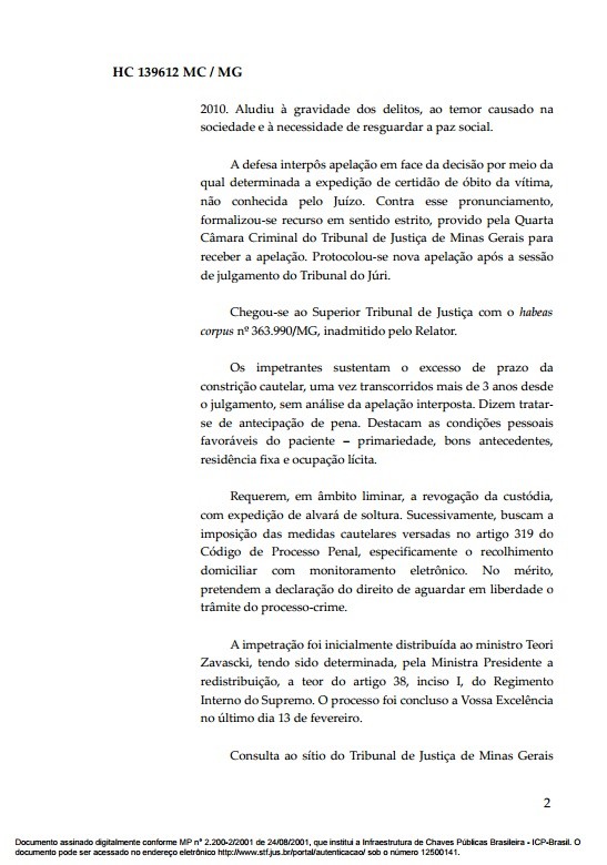 Documento Habeas Corpus goleiro Bruno 2 (Foto: Reprodução)