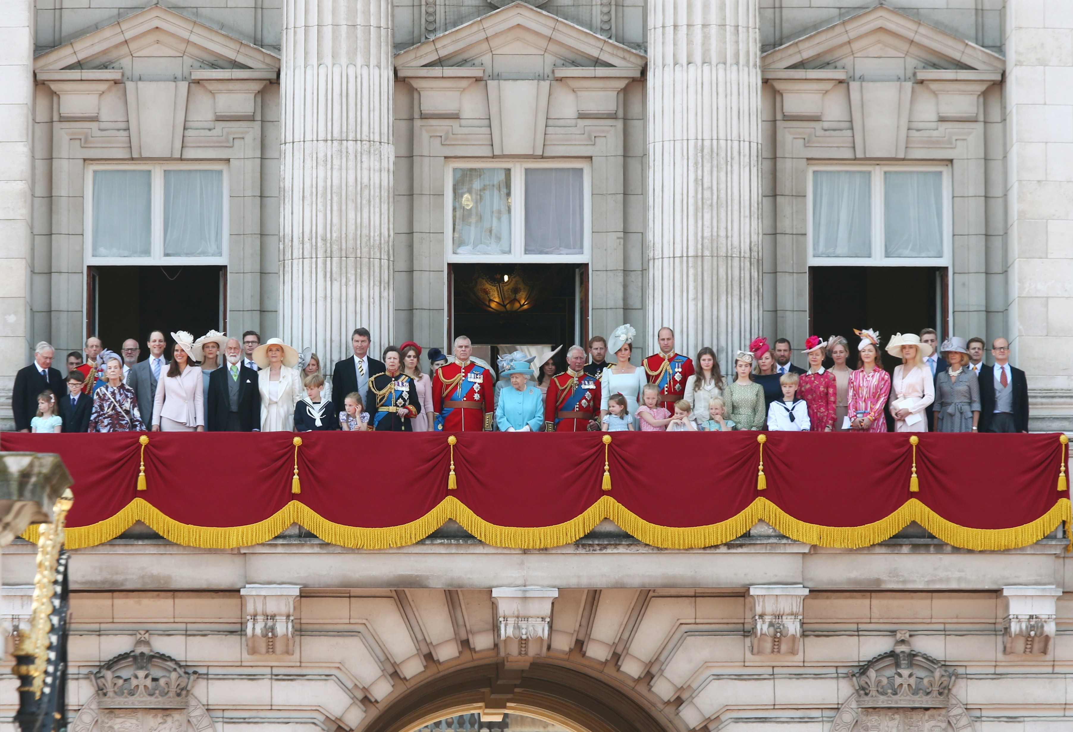 Família real no Trooping the Colour de 2018 (Foto: Getty Images)