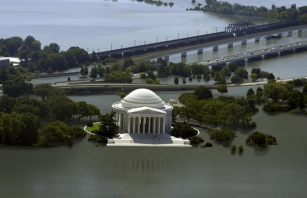 Em Washington DC, o Jefferson Memorial seria submerso (Foto: Nickolay Lamm)