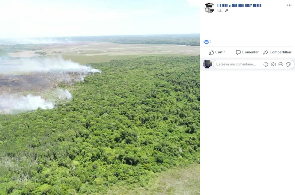 Incêndio começou na quinta (21). Segundo Corpo de Bombeiros, local dos focos é de difícil acesso, o que dificulta o trabalho — Foto: Reprodução / Redes Sociais
