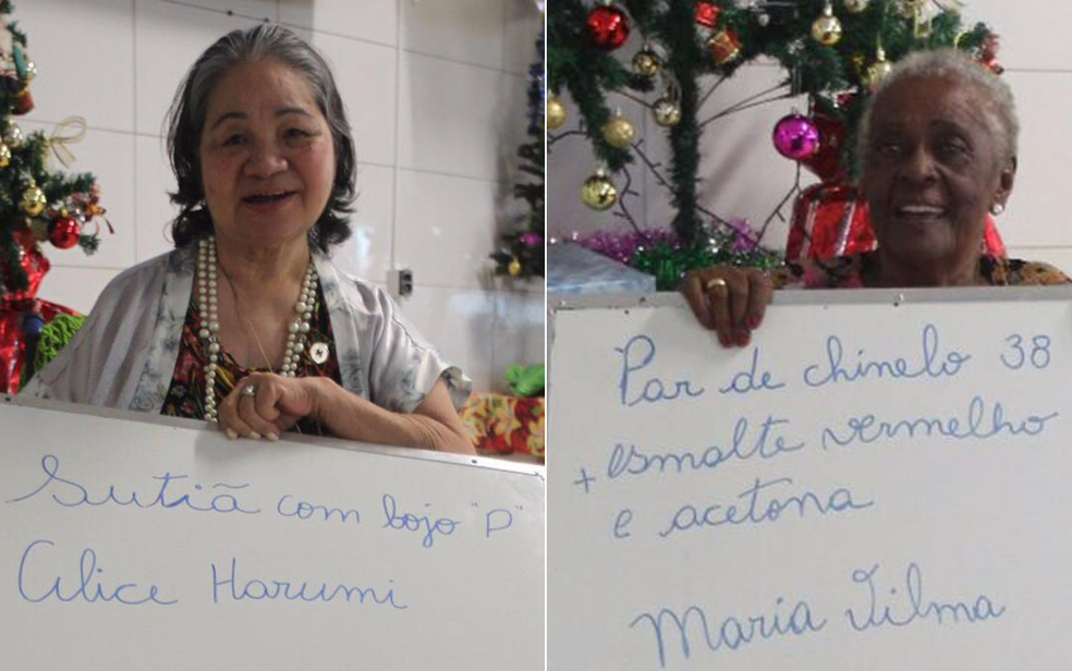 Idosos de asilo em Goiânia listam sonhos de Natal que incluem abraço, livro  de poesia, exame de vista e até namorada | Goiás | G1