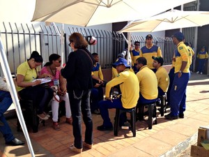 Greve dos Correios no Acre (Foto: Rayssa Natani / G1)