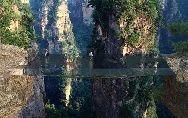 Arquiteto projeta ponte que desaparece na paisagem chinesa (Foto: Divulgação)