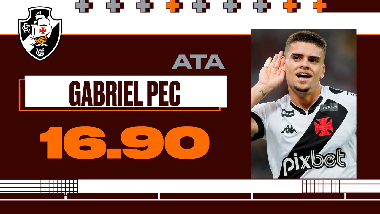 Cartola | Gabriel Pec, do Vasco, é o maior pontuador do primeiro dia de Brasileirão 2023