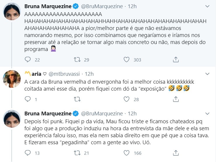 Bruna Marquezine desabafa sobre exposição do seu namoro com Maurício Destri (Foto: Reprodução/Twitter)