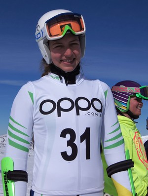 Chiara Marano Ski Alpino no Valle Nevado (Foto: Eduardo Orgler)
