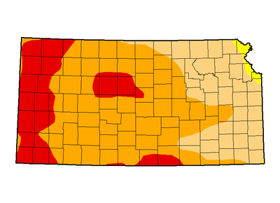 agricultura_mapa_kansas_seca (Foto: USDA)
