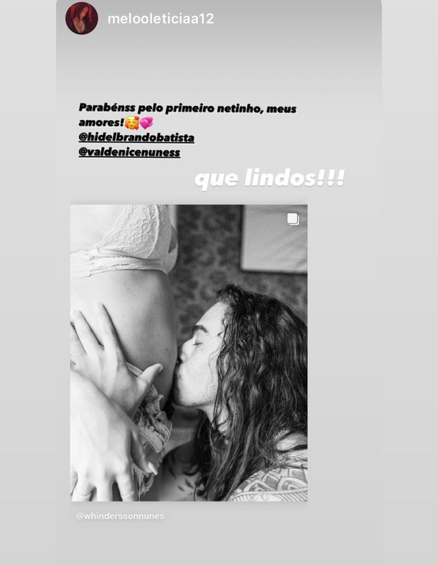 Hidelbrando Batista, pai de Whindersson celebra gravidez da nora, Maria Lina Deggan (Foto: Reprodução/Instagram)
