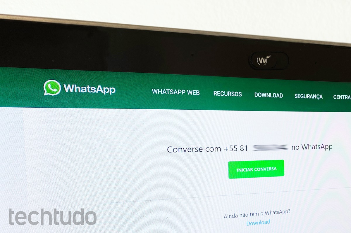 Como mandar mensagem no WhatsApp Web para quem não é contato