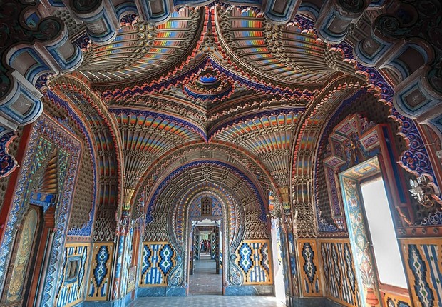 Sala dei Pavoni no Castelo de Sammezzano, na Itália (Foto: Divulgação)