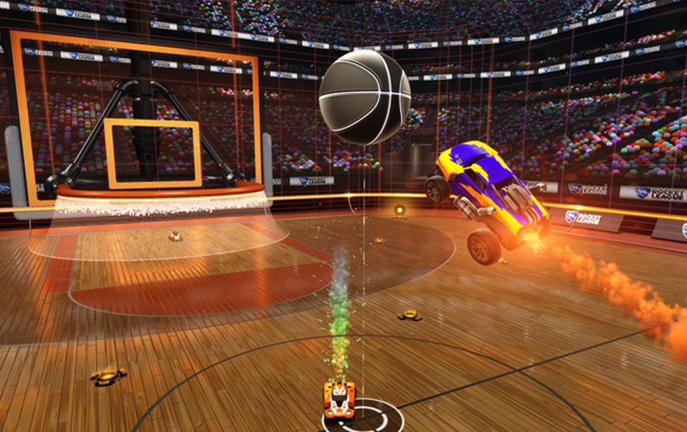 Produtora de 'Rocket League' postou foto de novo modo de basquete (Foto: Divulgação/Psyonix)