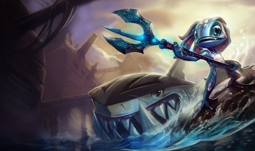 Fizz, o Trapaceiro das Marés, aparece normalmente na rota do meio e pode ser um bom counter para Aurelion Sol — Foto: Divulgação/Riot Games 
