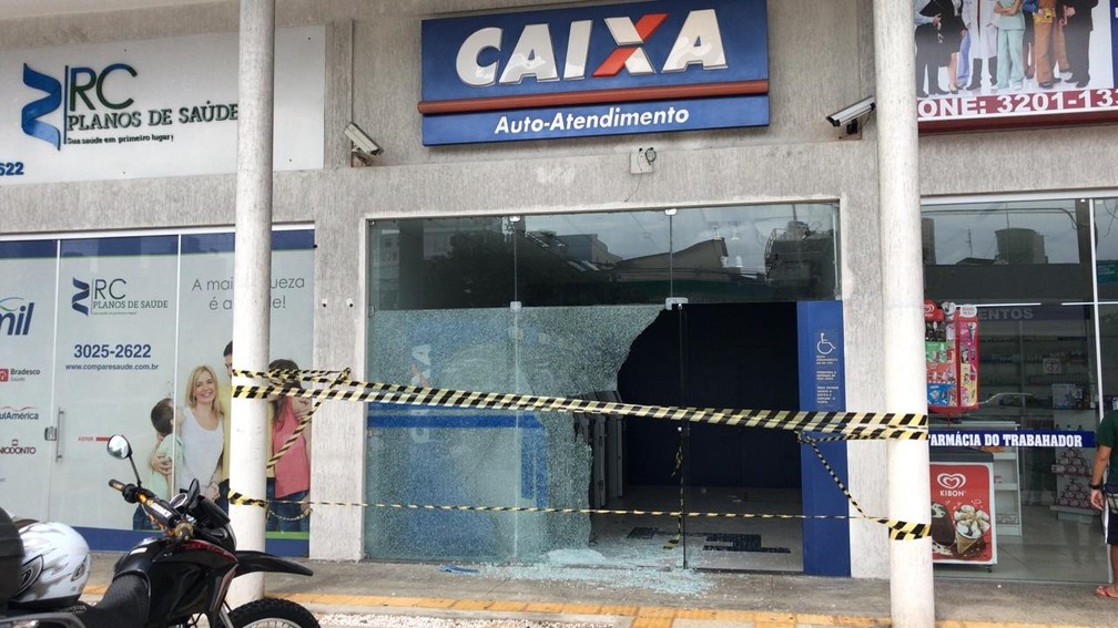 Unidades bancárias também foram alvo de criminosos neste últimos dias (Foto: Italo Di Lucena/Inter TV Cabugi)