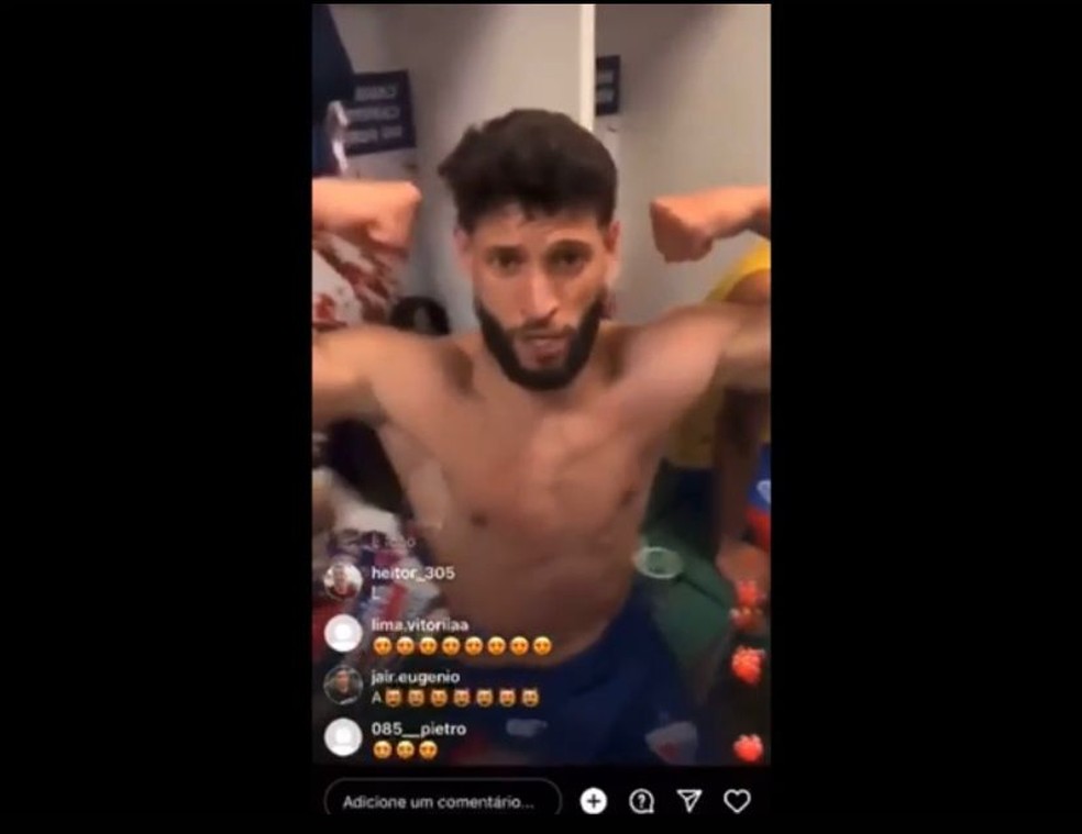 Juninho Capixaba provoca Gabriel do Flamengo &mdash; Foto: Reprodu&ccedil;&atilde;o/Instagram