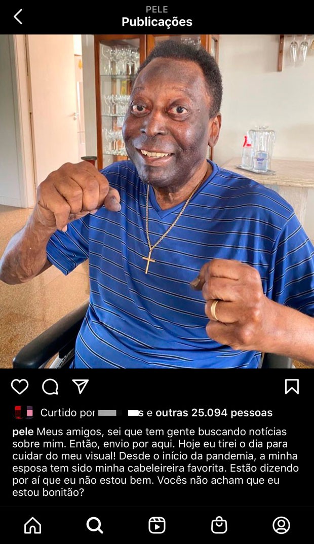 Post de Pelé (Foto: Reprodução/Instagram)