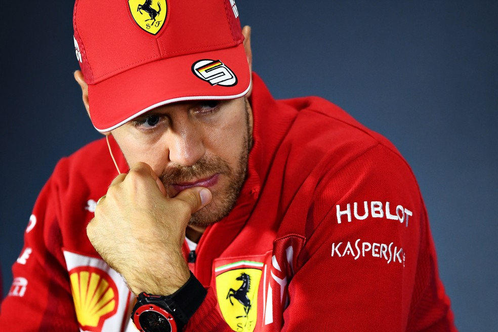 Sebastian Vettel em entrevista coletiva no México — Foto: Getty Images