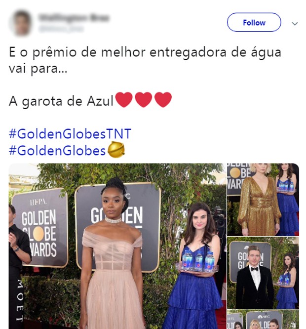 Comentários sobre funcionária do Globo de Ouro (Foto: Reprodução/Twitter)