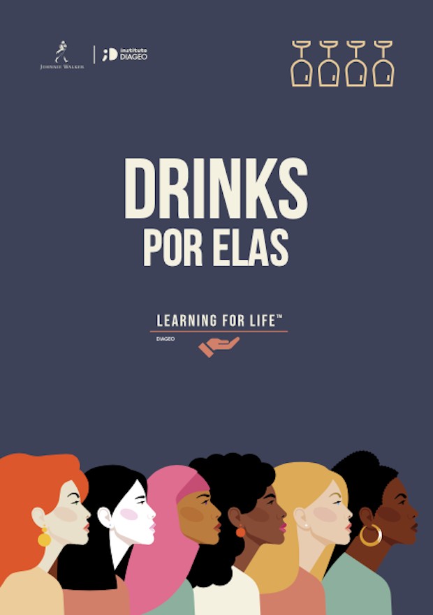 Capa do e-book Drinks por Elas, do Instituto Diageo, que pode ser baixado gratuitamente na Internet (Foto: Instituto Diageo / Divulgação)