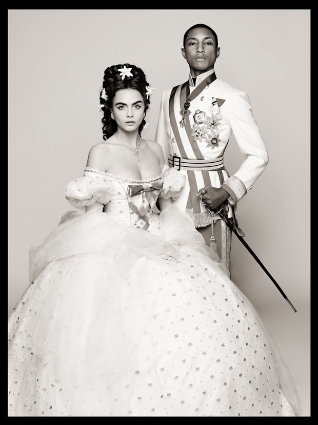 Cara Delevingne e Pharrell Williams estrelam curta da Chanel dirigido por Karl Lagerfeld (Foto: Divulgação)