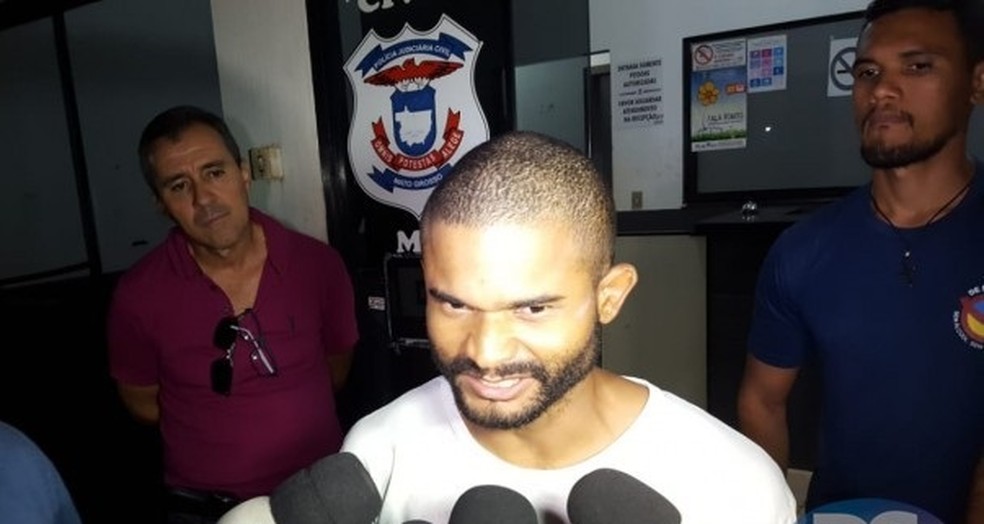 Lumar Costa da Silva, de 28 anos, foi ouvido na delegacia da Polícia Civil em Sorriso  Foto: Portal Sorriso