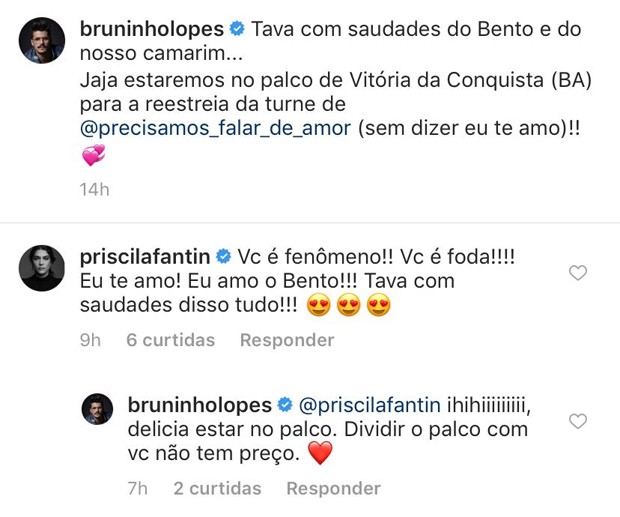 Bruno Lopes e Priscila Fantin (Foto: ReproduÃ§Ã£o / Instagram)