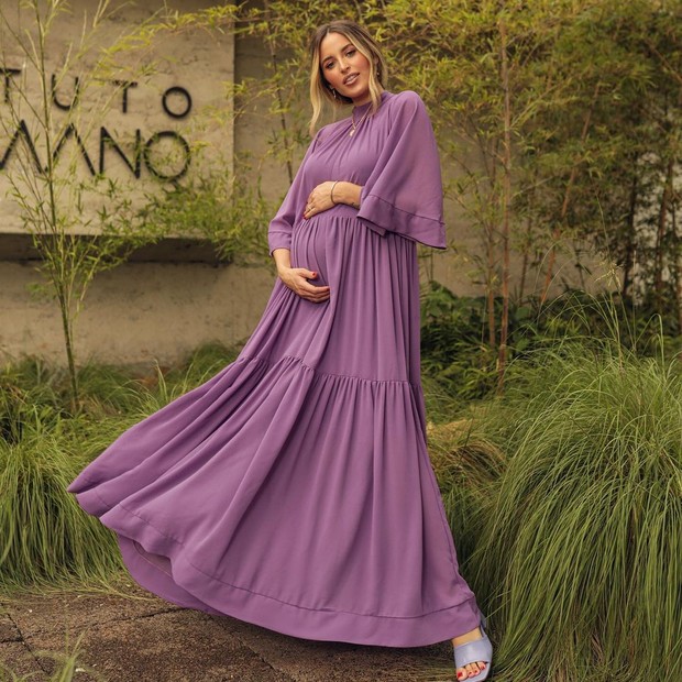Mamãe fashionista: Lorena Carvalho arrasa nos looks durante a gravidez de Lucas (Foto: Reprodução/Instagram)