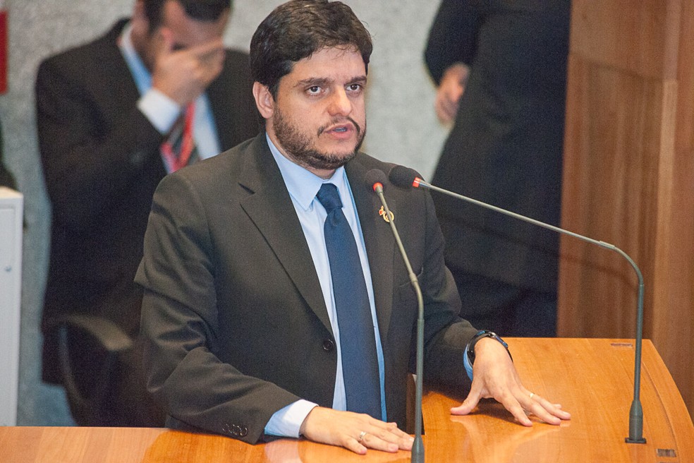 Deputado distrital Rodrigo Delmasso em pronunciamento na Câmara Legislativa do Distrito Federal  — Foto: Carlos Gandra/CLDF