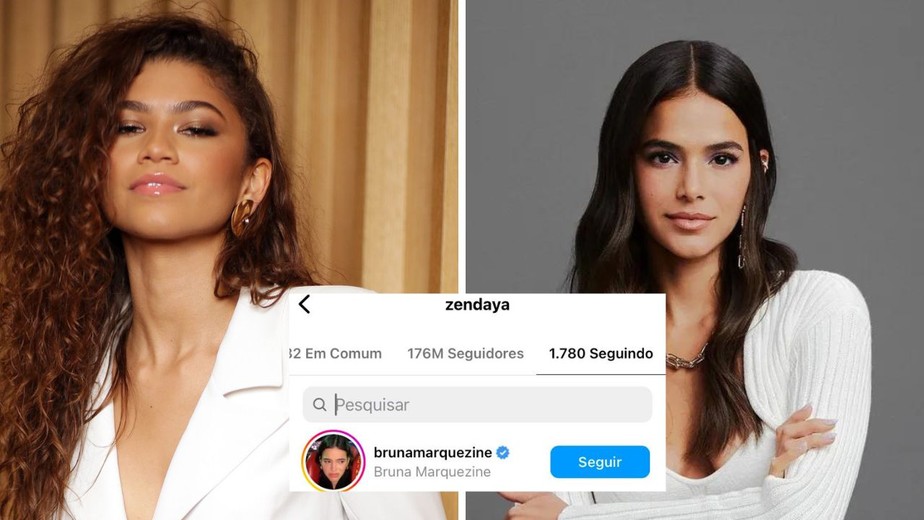 Zendaya passa a seguir Bruna Marquezine no Instagram