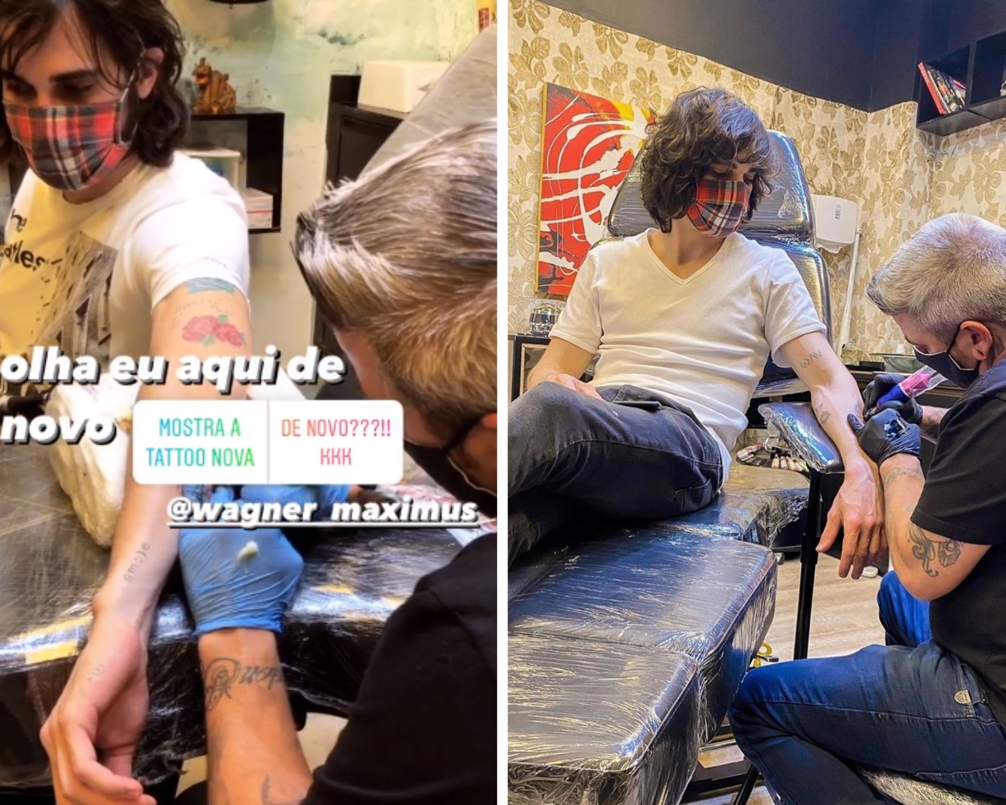 Fiuk postou víde como se estivesse em estúdio de tatuagem, mas fãs acharam post original, do ano passado (Foto: Reprodução/Instagram)