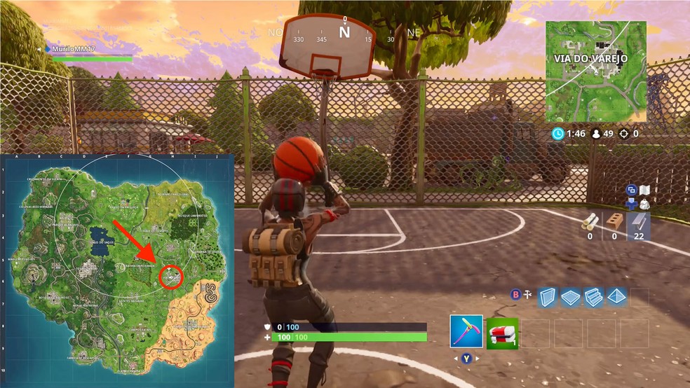 Fortnite: como completar o desafio das cestas de basquete no game