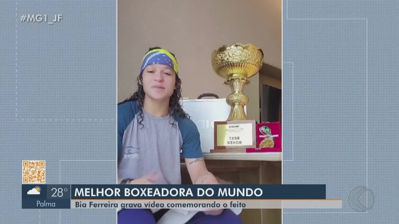 Bia Ferreira comemora conquista do bicampeonato no Mundial de Boxe; veja o vídeo