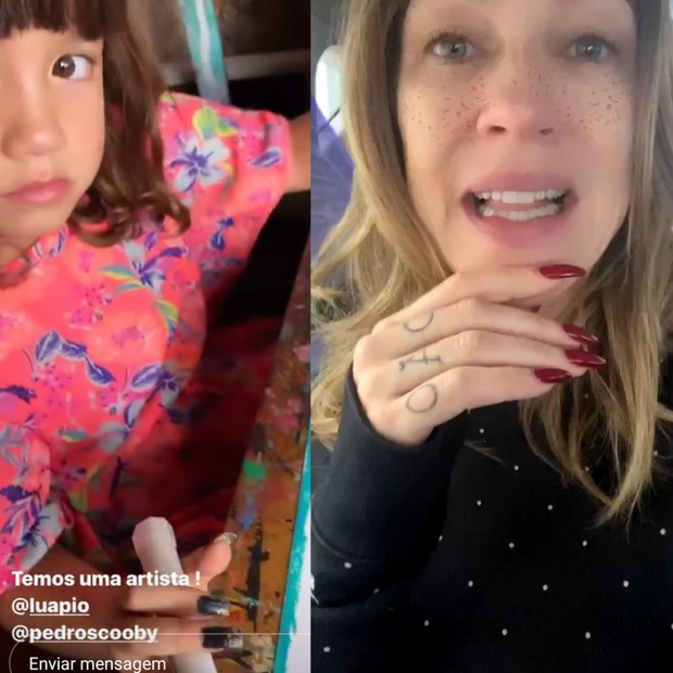 Luana Piovani se surpreende com unhas longas de Liz (Foto: Reprodução/Instagram)