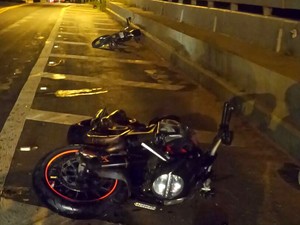 Empresário morreu em acidente entre duas motos em Santa Bárbara d'Oeste (Foto: Valdir Moreira/Rádio Azul Celeste)