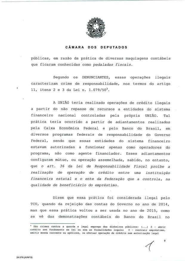 9 - Leia íntegra da decisão de Cunha que abriu processo de impeachment (Foto: Reprodução)