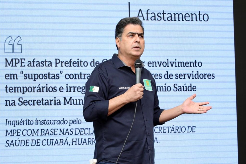 Emanuel Pinheiro ficou afastado do cargo por quase 40 dias — Foto: Luiz Alves/Prefeitura de Cuiabá
