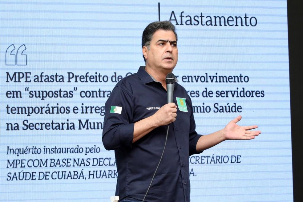 Emanuel Pinheiro ficou afastado do cargo por quase 40 dias  — Foto: Luiz Alves/Prefeitura de Cuiabá