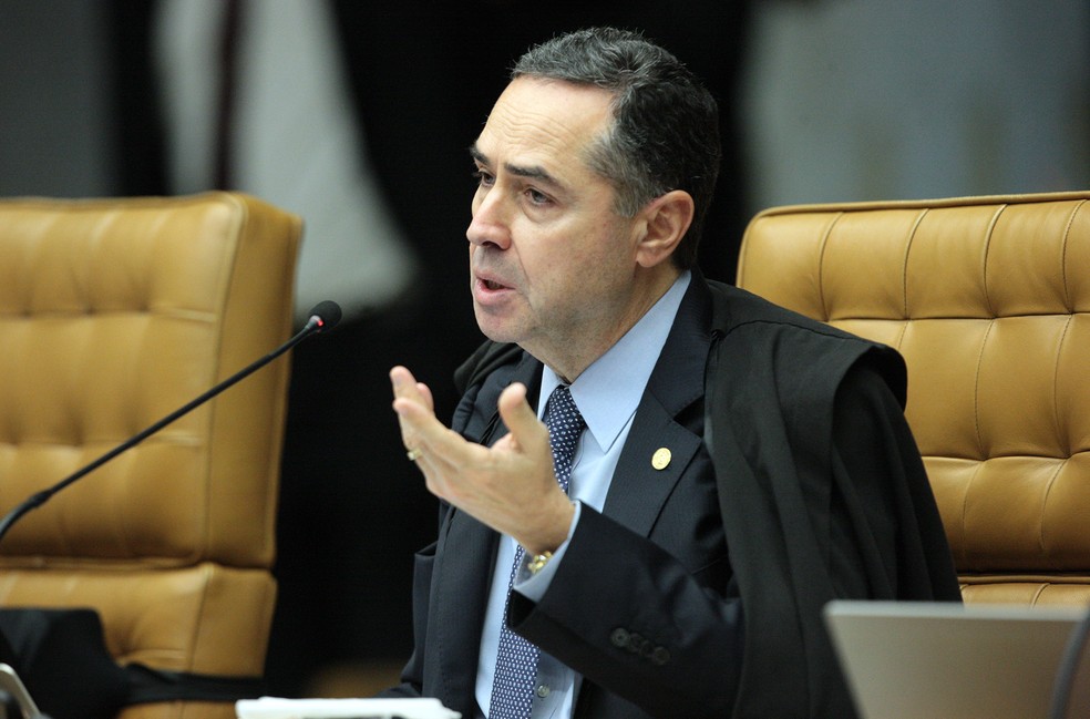 O ministro Luis Roberto Barroso, do Supremo Tribunal Federal (STF), durante julgamento na Corte (Foto: Carlos Moura/STF)